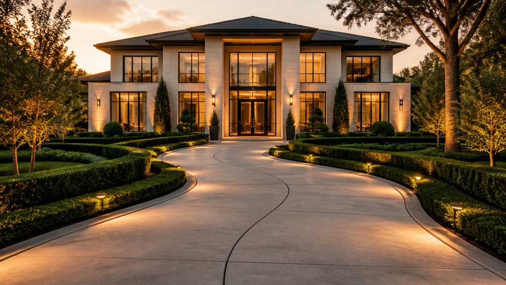 align driveway with fa ade