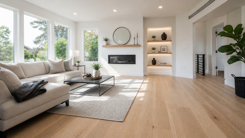 bright light seamless flooring