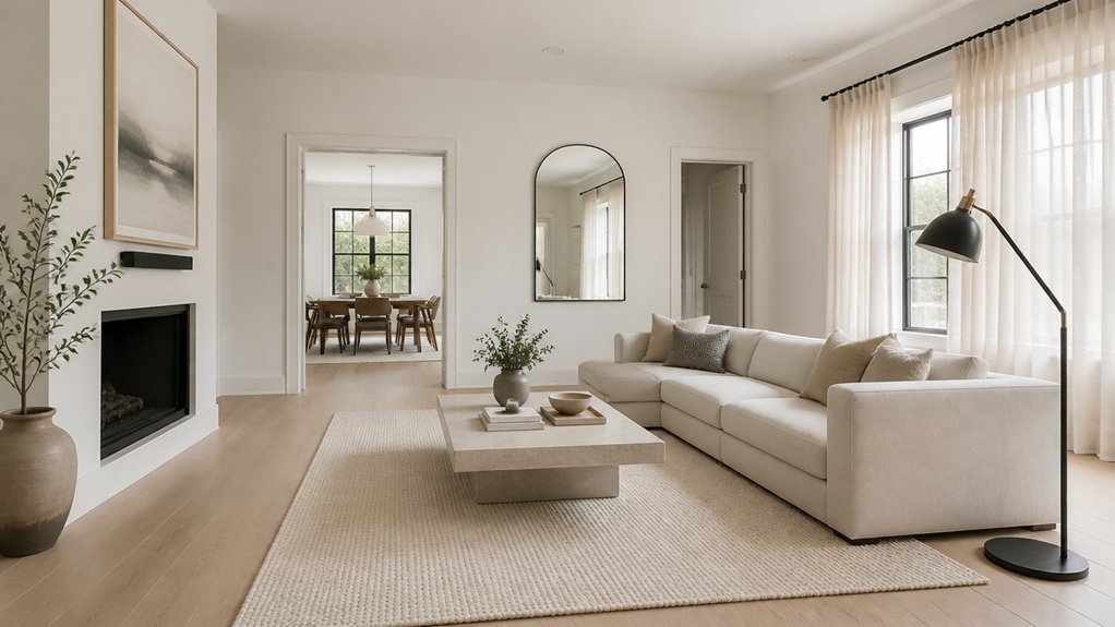bright neutral layered decor
