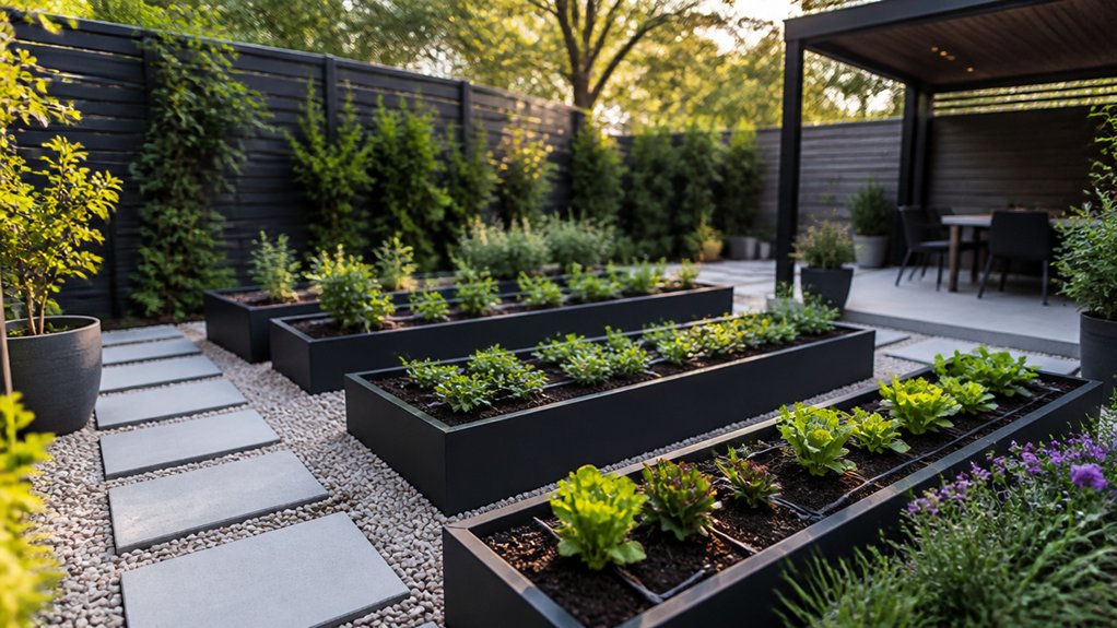 contemporary raised bed design