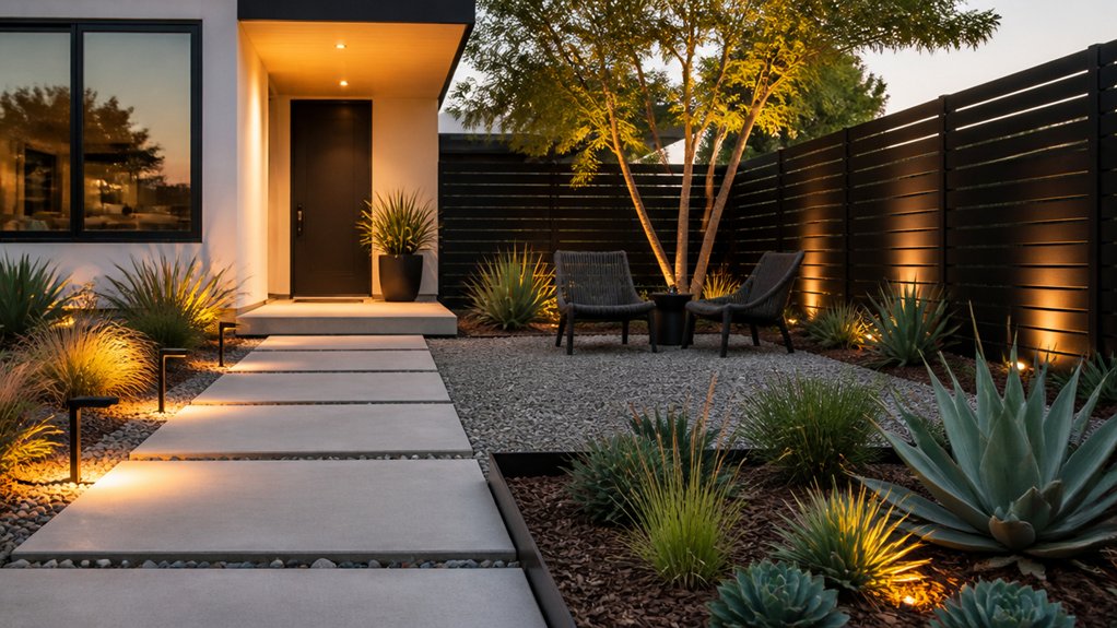 design organized front yard zones