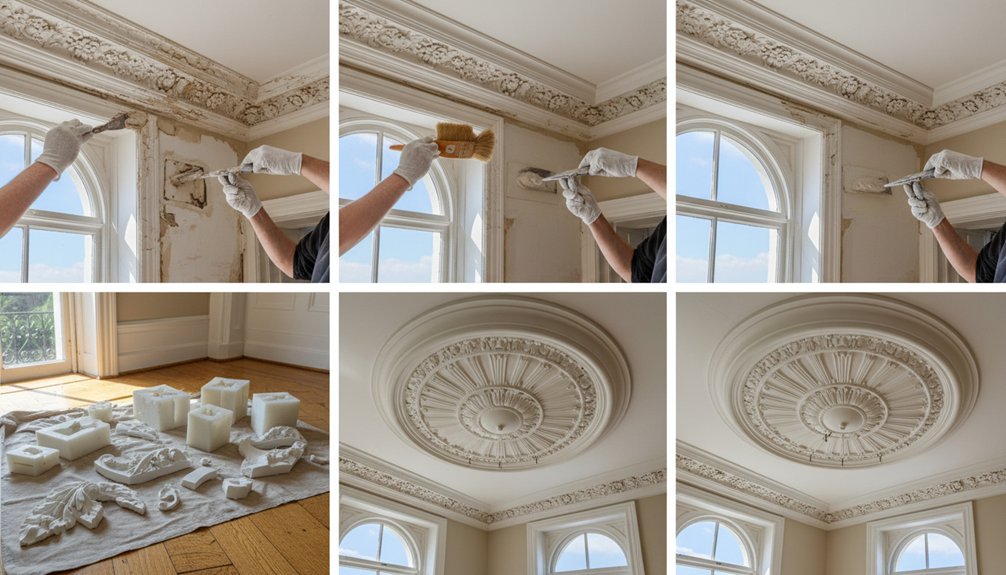 restoring plasterwork and rose