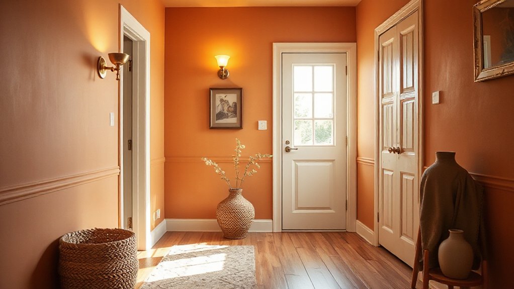 warm hallway colours choice