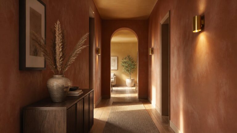 warm hallway color ideas