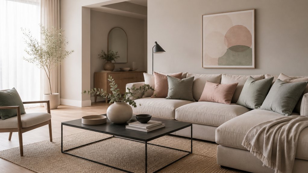 warm neutral muted pastel palette