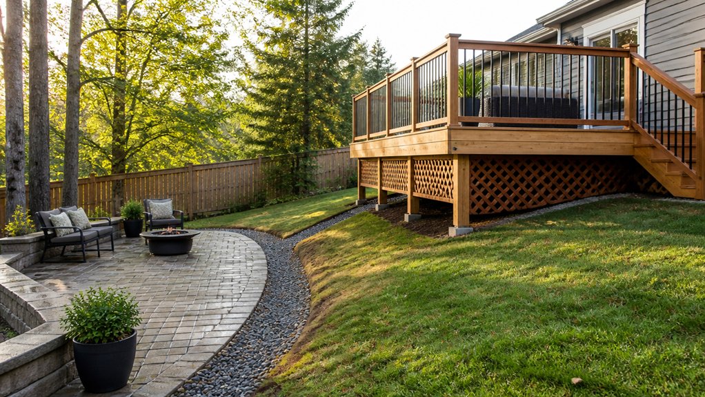 yard slope drainage height
